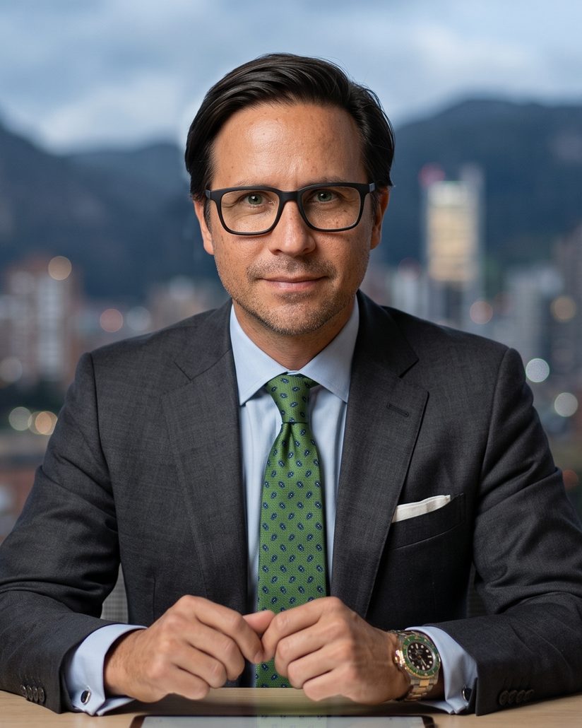 Carlos E. Gómez Silva, abogado corporativo, en su oficina